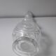 Ancienne carafe en verre structuré moulé + bouchon (année 60)