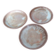 3 stoneware dessert plates