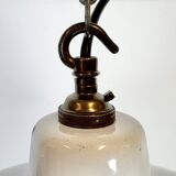 Industrial White Enamel Factory Pendant Lamp, 1960s
