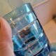 6 glasses of colour-cut blue whisky cups