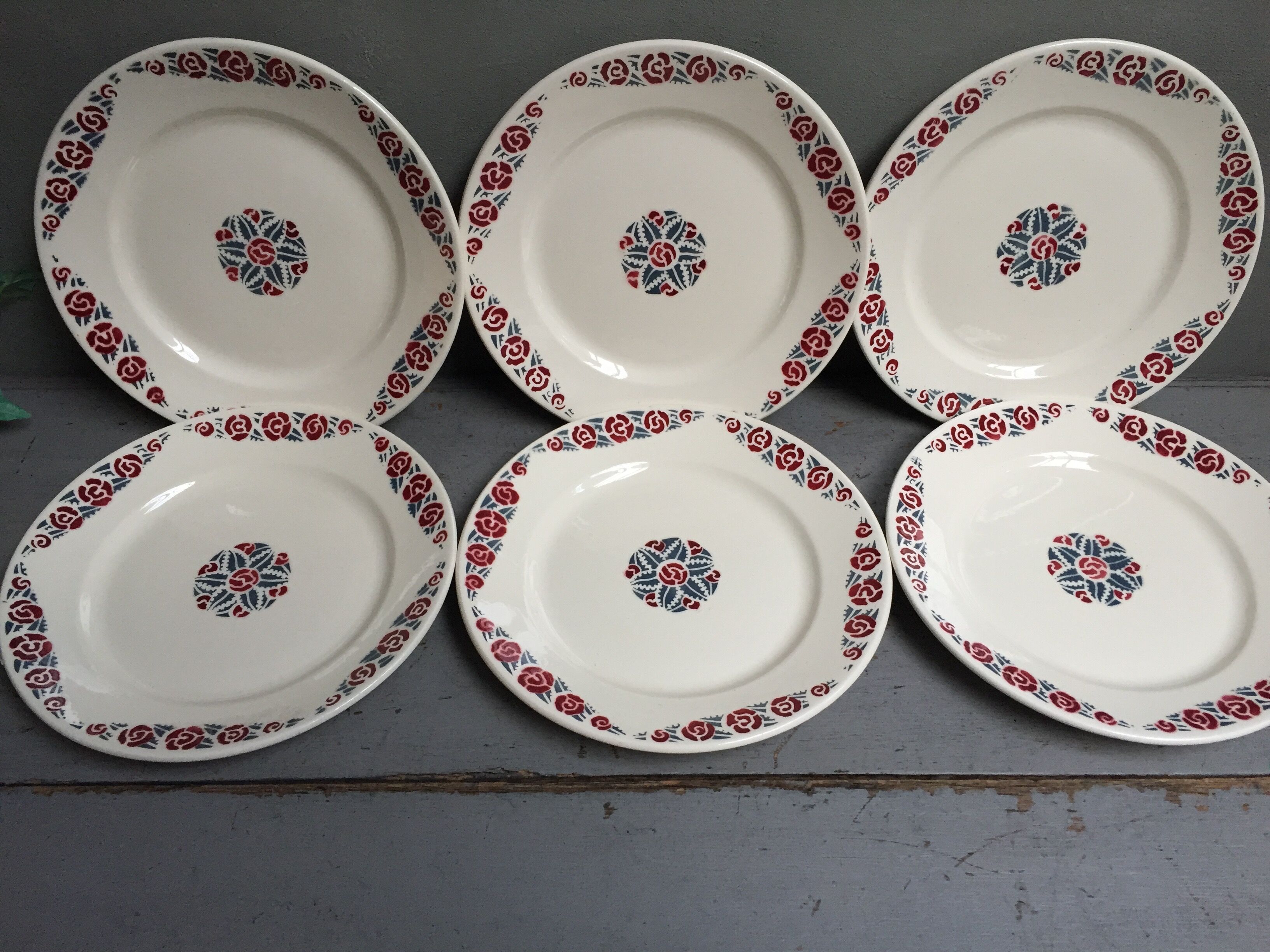 Set de 6 assiettes plate Badonviller