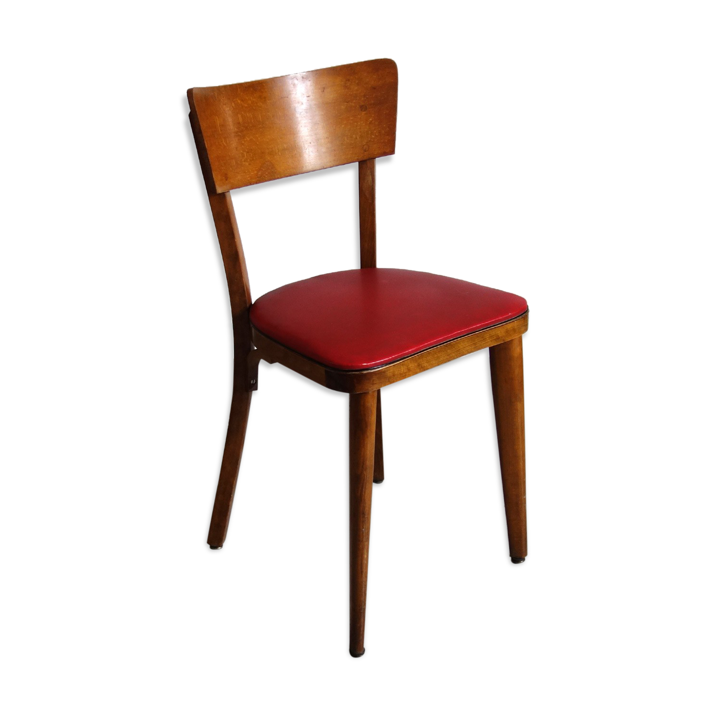 Vintage red skaï bistro chair