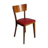 Vintage red skaï bistro chair