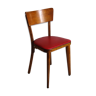 Chaise bistro skaï rouge vintage