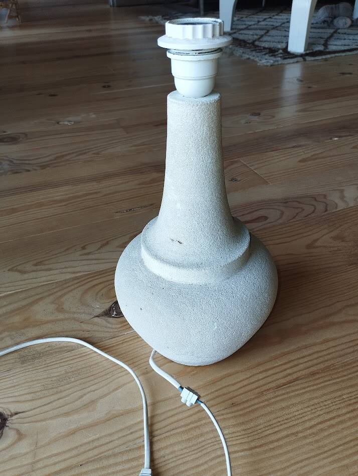 pied de lampe vintage en grès chamotté