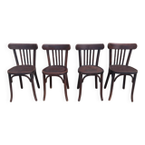 Chaises bistrot Baumann, années 50. (Lot de 4)