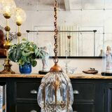 Murano glass hand-blown pendant light, mid-20th century
