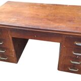 Bureau à caisson art déco en noyer 1930