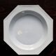 Antique octagonal platter from Creil and Montereau - Pearl pattern - Pale blue-grey