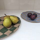 Oval stoneware dish