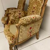 Paire de fauteuils bergère Louis XV