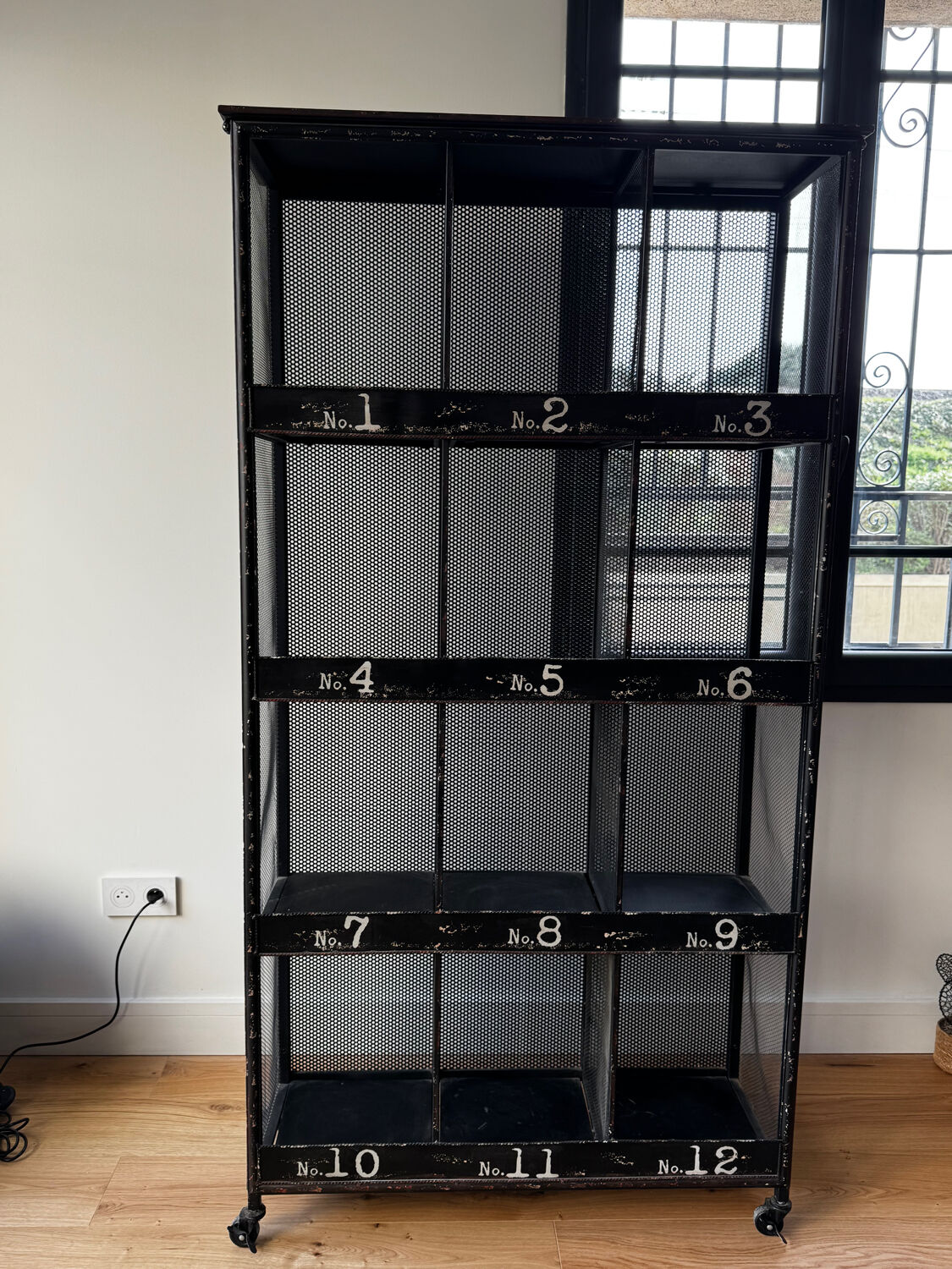 Metal shelves