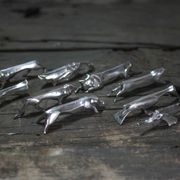 vintage Gallia knife rest X 9, zoomorphic knife rest, cutlery holder