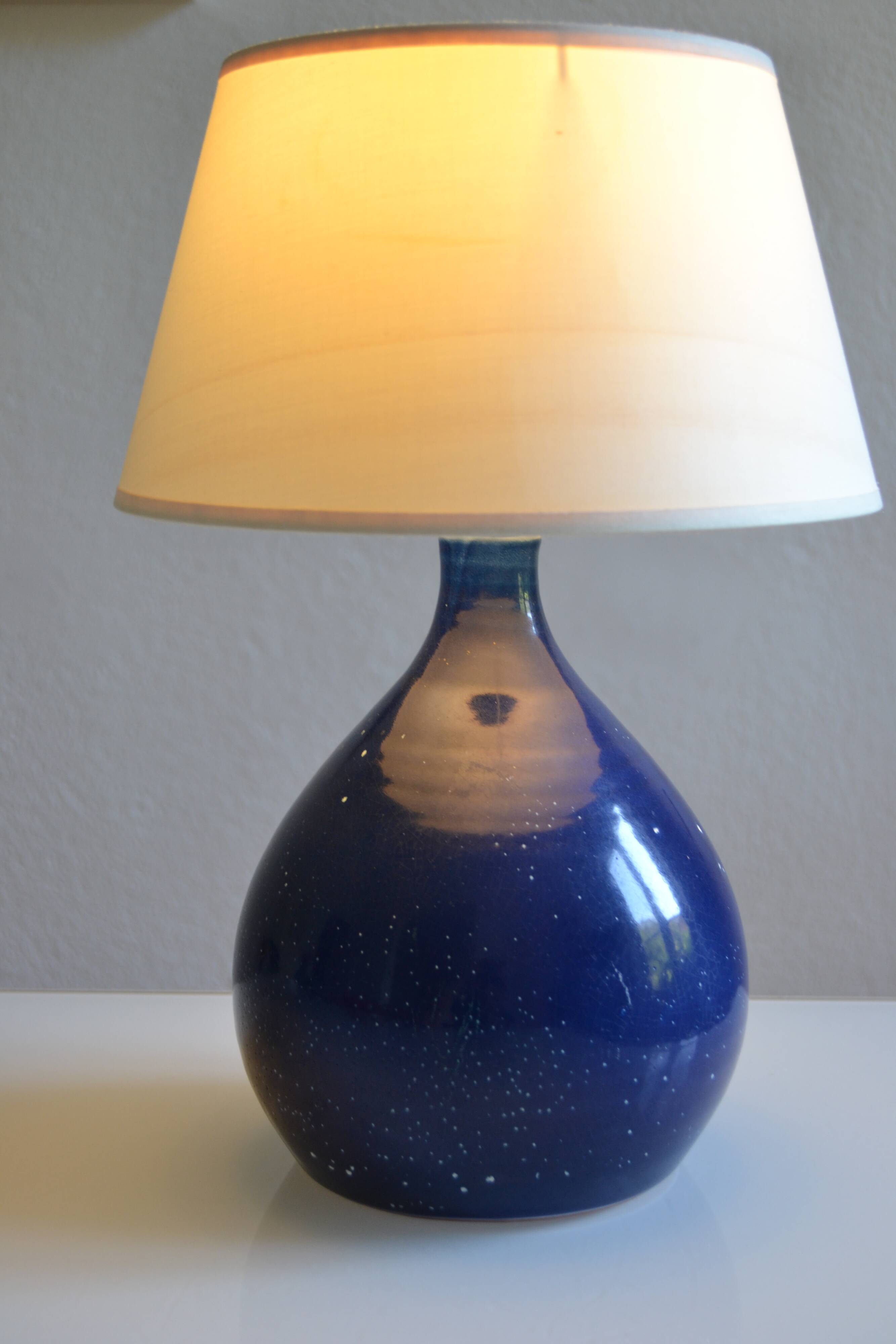 ceramic lamp base modernist France 1970