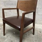 Pair of vintage Scandinavian style armchairs Natuzzi, Italy 1990s