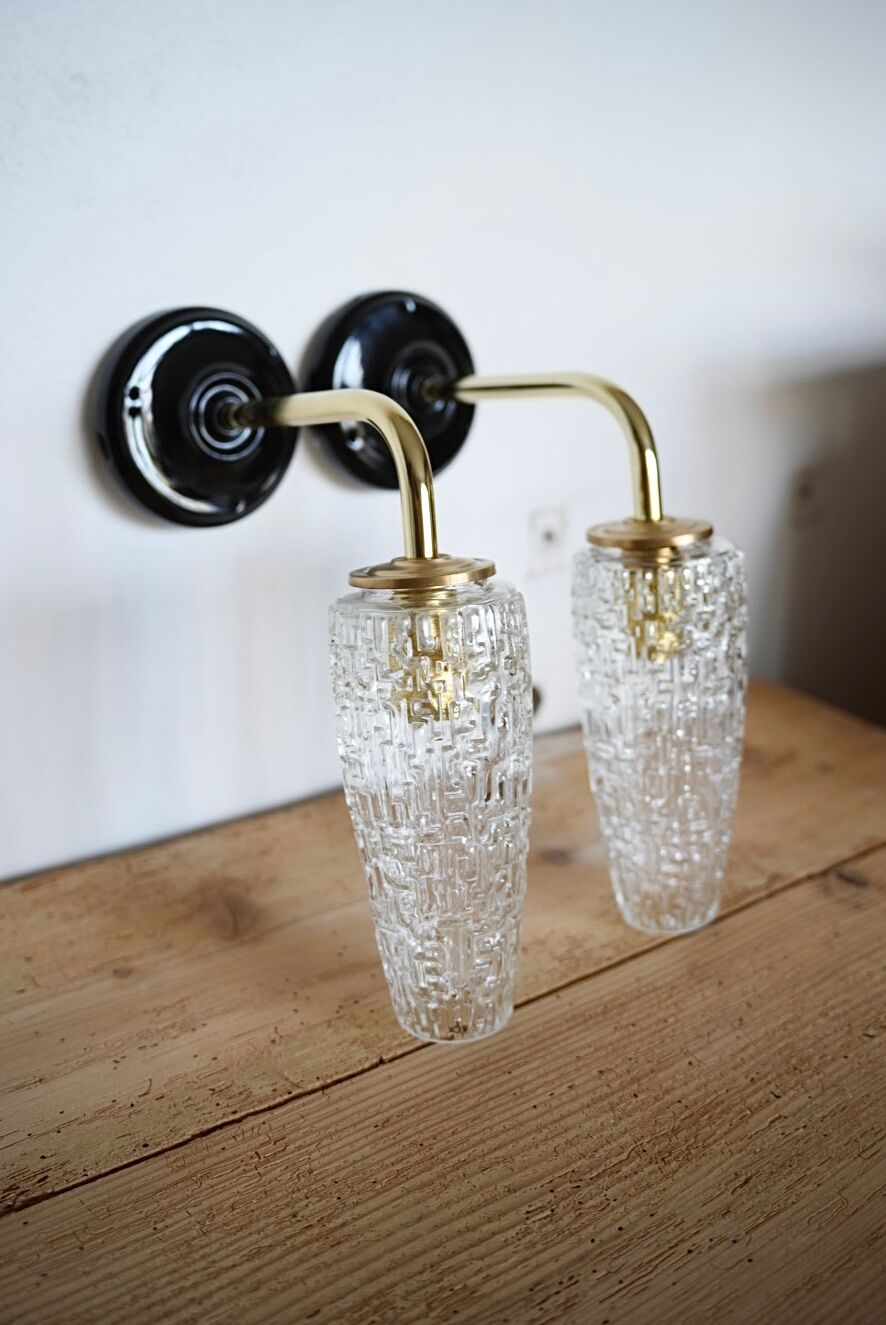 Pair of tulip wall lights