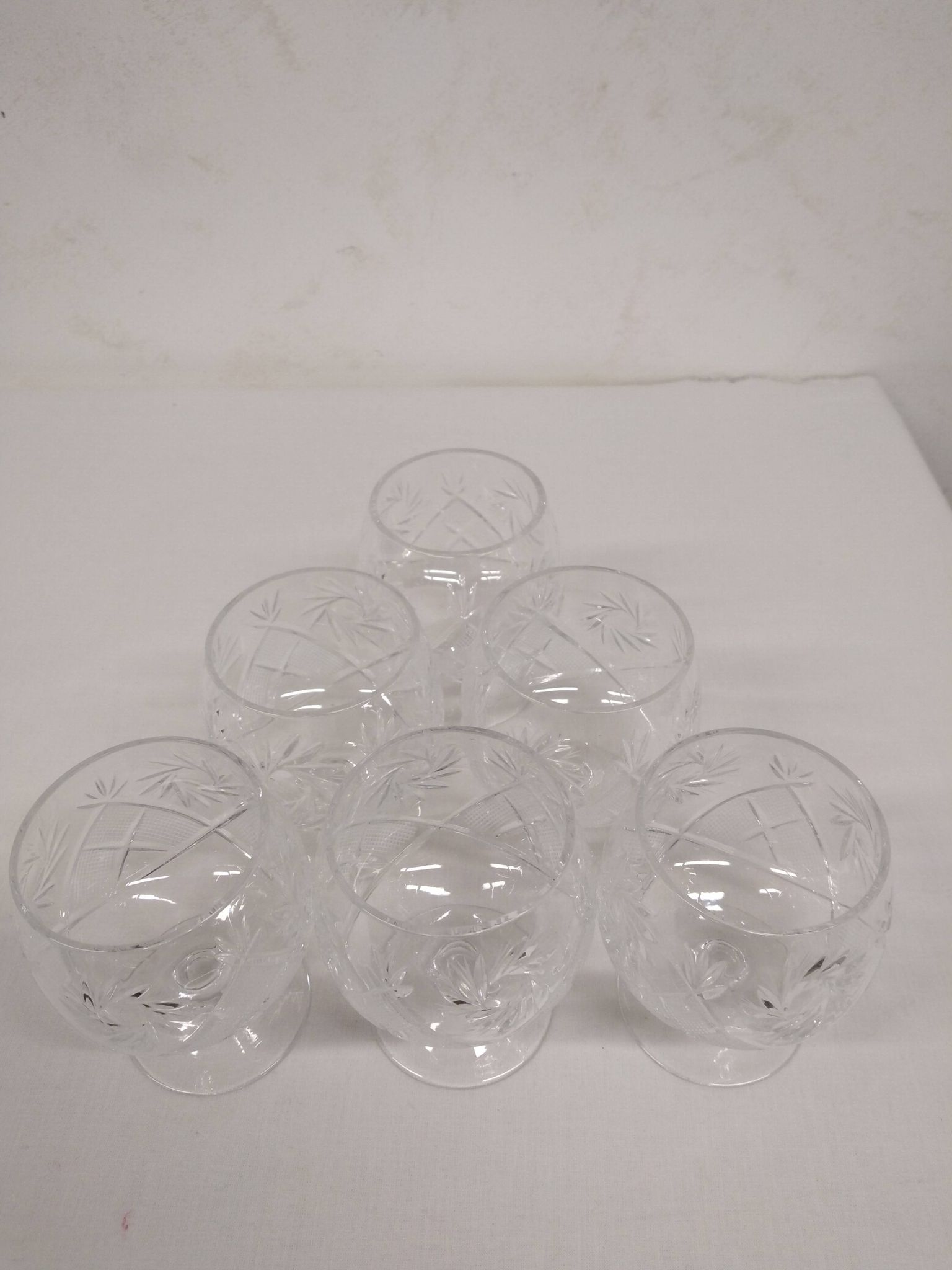 Verre à cognac en cristal taillé HEMAH