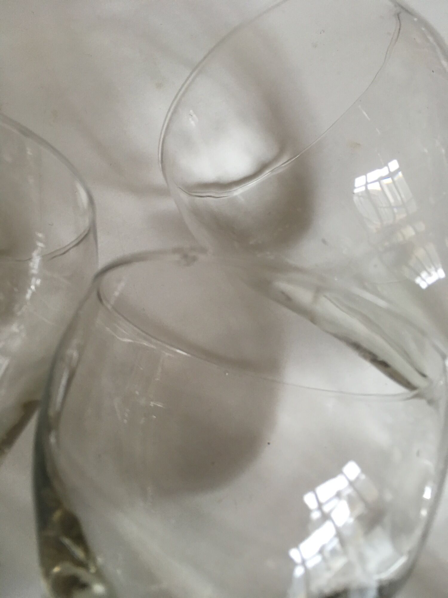 series of 6 walk glasses from bistro counter 50s