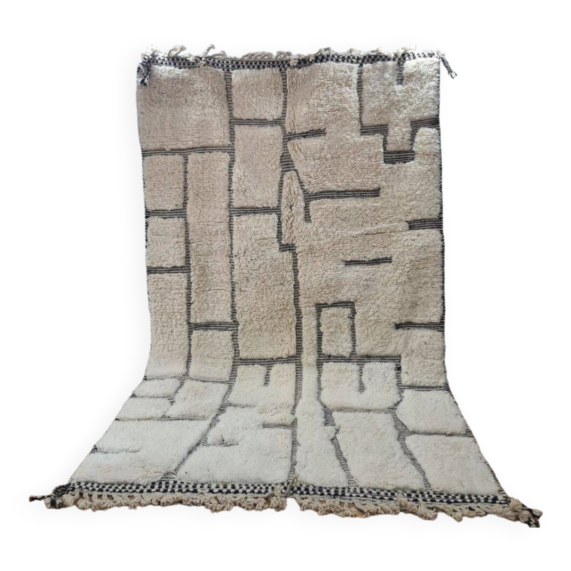 Handmade wool Berber rug 250x150 cm