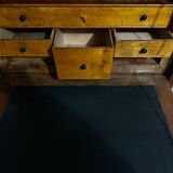 Secrétaire Louis-Philippe en noyer et ronce de noyer – marbre gris – X