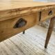 1950s pine and oak farmhouse table with multiple drawers