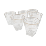 6 antique liquor glasses