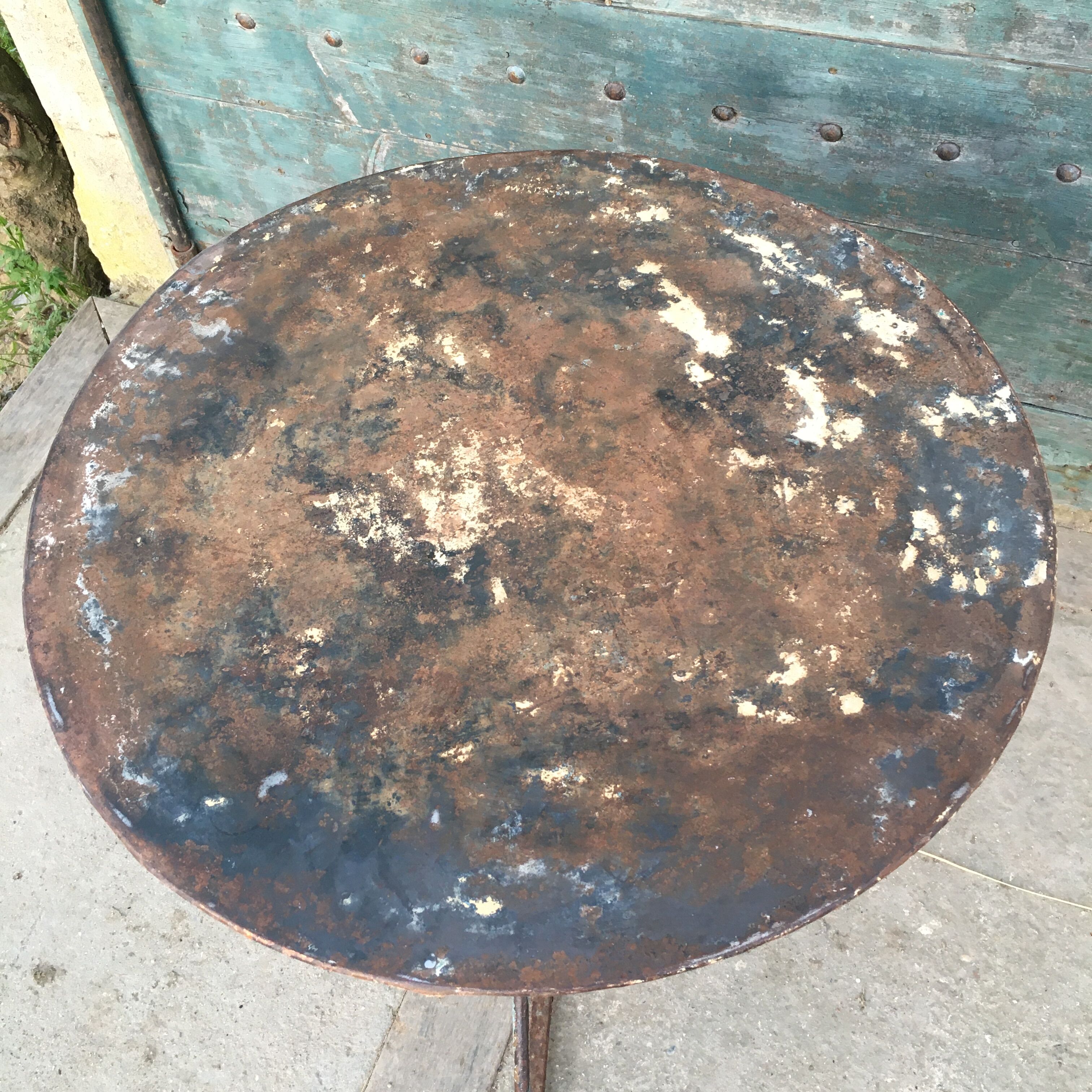 Wrought iron garden table 19th