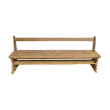 Former schoolboy bench made of raw wood
