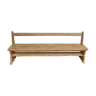 Banc d'écolier en bois brut