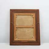 20th Century Belgian Painting of a farm scene with gilded wooden frame