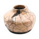 Vase in gray and powder pink raku sandstone signed with Japanese inspiration