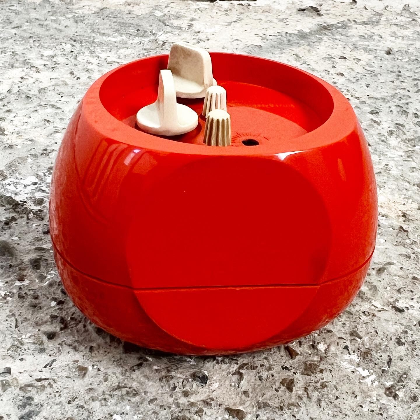 Vintage alarm clock Goldbühl orange