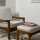 Danish teak armchair and ottoman, 1960s