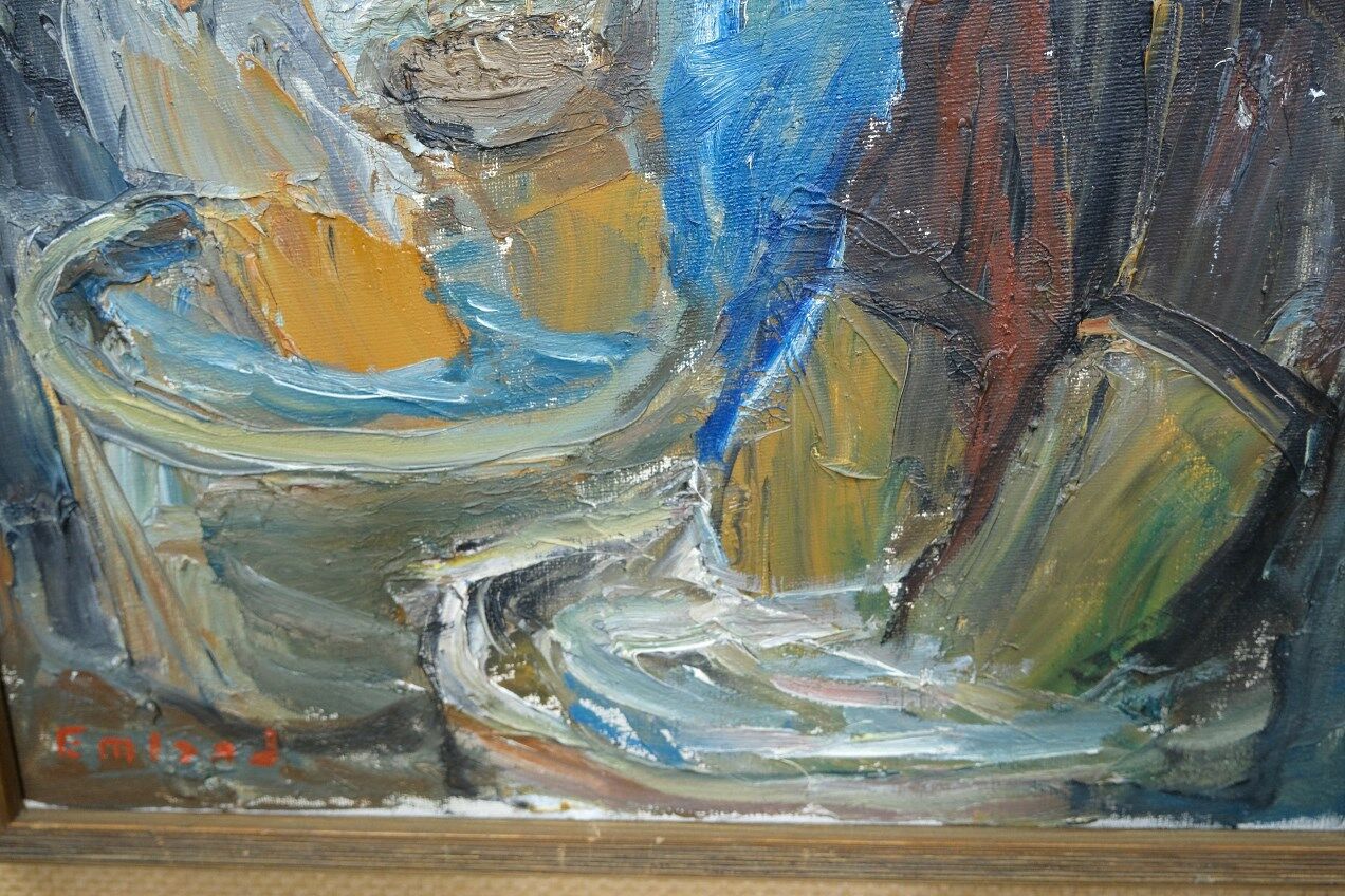 Einar Emland, Swedish painting, 1960s, Oil on canvas, Framed