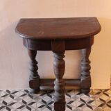 Solid oak console. Late 19th century