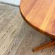 Table à manger extensible ronde en teck du milieu du siècle par Glostrup, Danemark, années 60