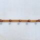 Vintage wall-mounted coat rack in solid wood with 5 hooks - Bistro style