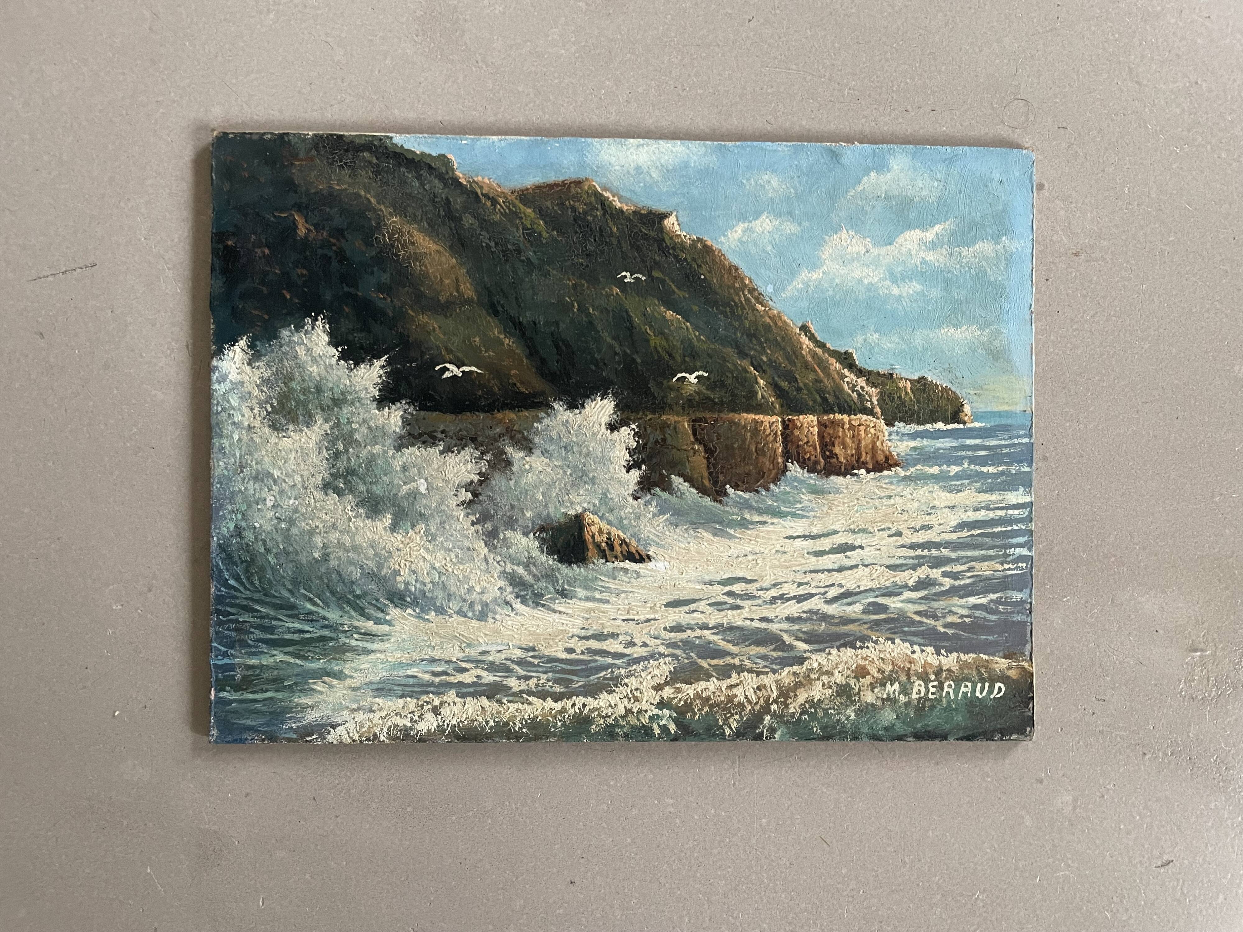 Oil on panel signed M. Beraud