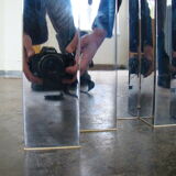 Table basse en verre fumé et chrome 1970