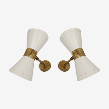 Pair diabolo white italian applies