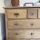Solid oak chest of drawers - 5 drawers