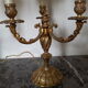 Pair of electrified candlesticks gilded bronze