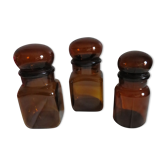 Amber glass jars