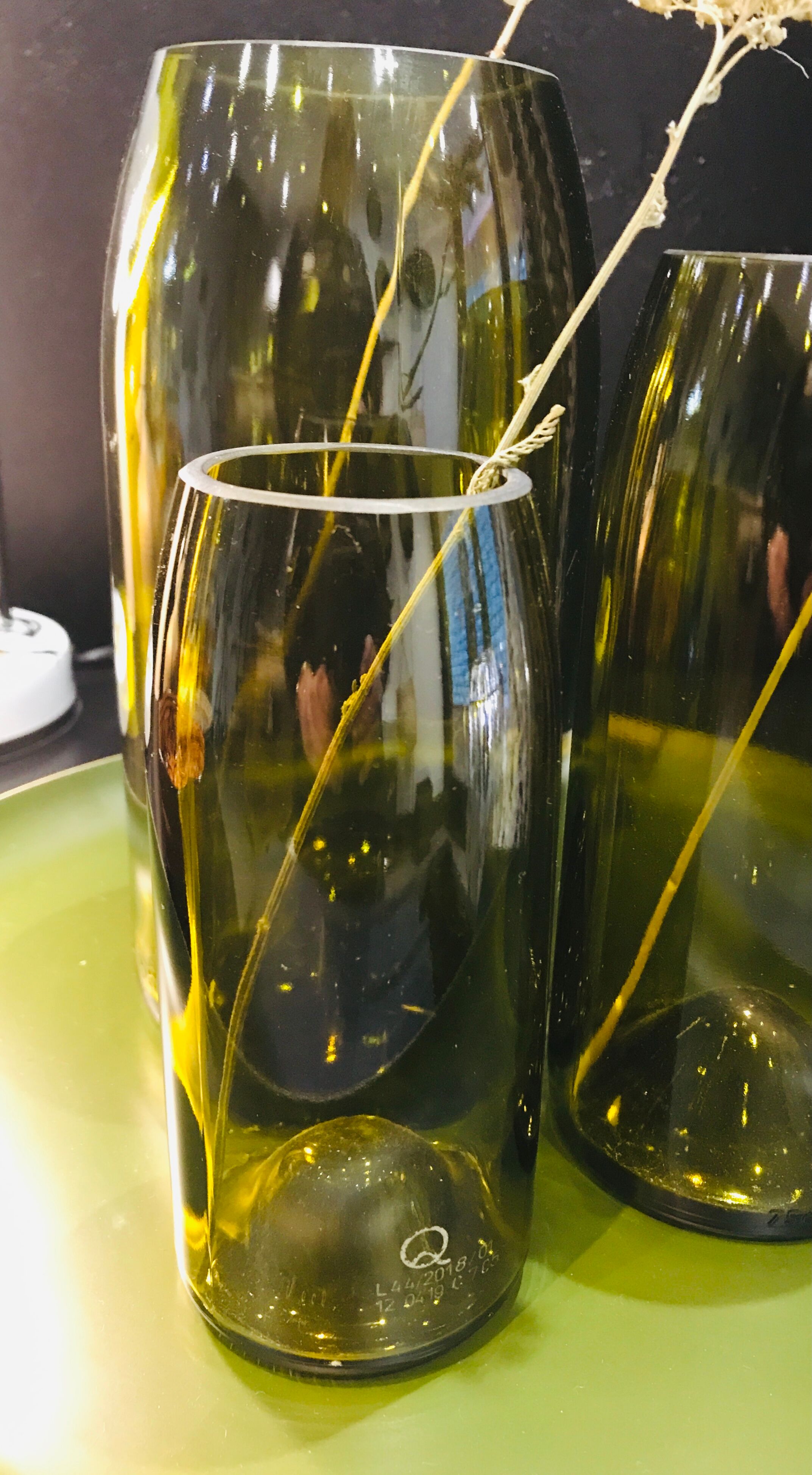 Vase bottle recycled wine small model