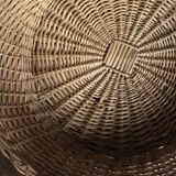 Vintage round wicker basket