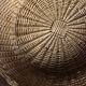 Panier corbeille ronde vintage en osier