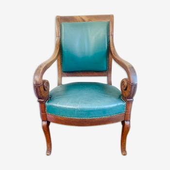 Empire Green Leather Chair