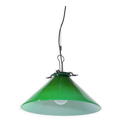 Susponsion Murano Verte de forme conique, Italie 1980.