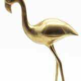 Brass heron statue