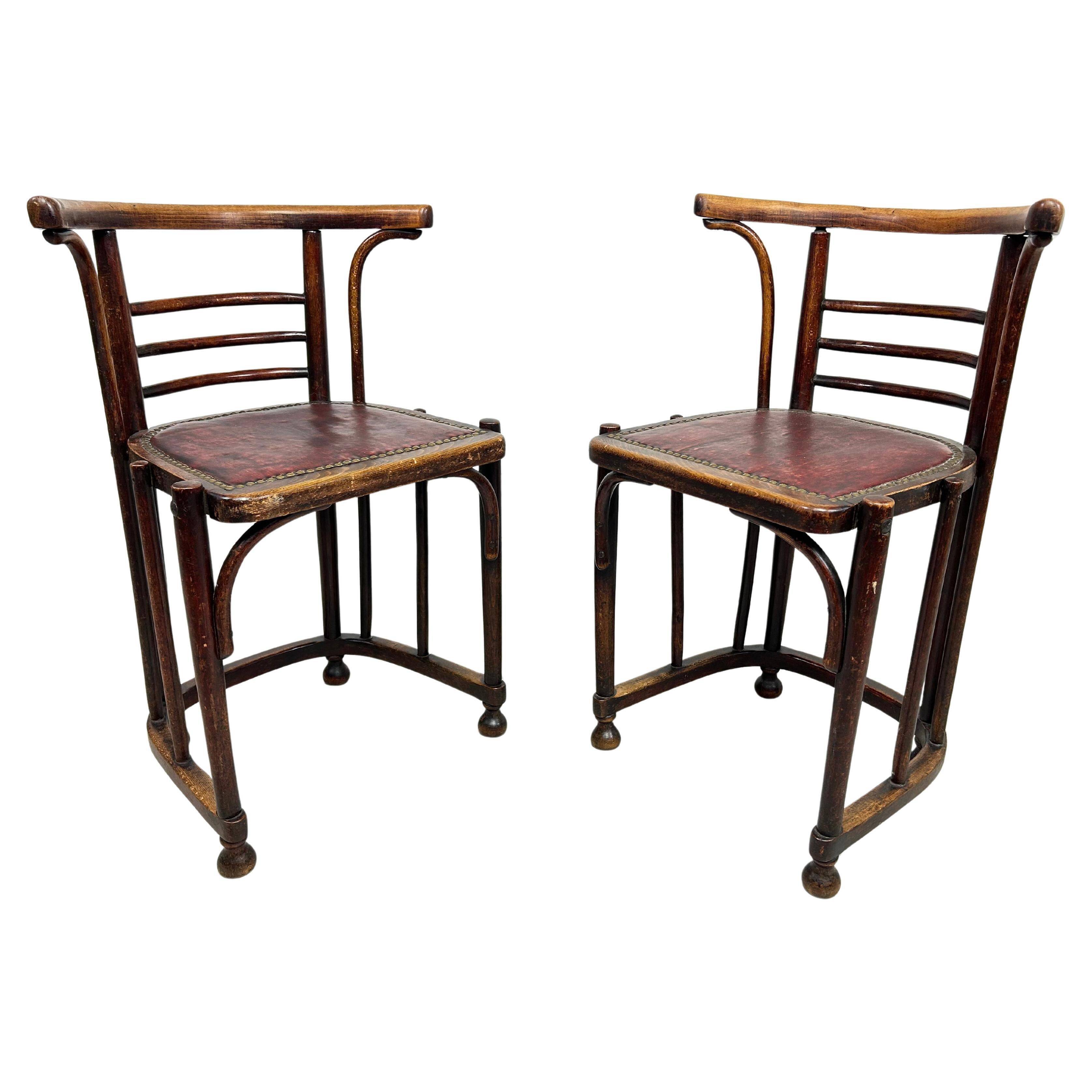 Chairs in the Jugendstil style of Josef Hoffmann